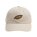 Beige cap with a paella design on a transparent background